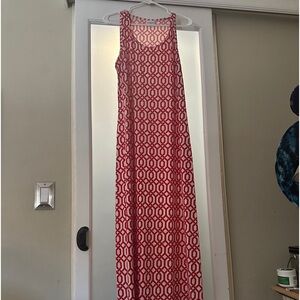 LulaRoe Red and White Dani Tank Dress